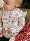 'Mini Party' Precious Frill Coverall Onesie by Fleur Harris. Australian Art Prints and Homewares. Green Door Decor. www.greendoordecor.com.au