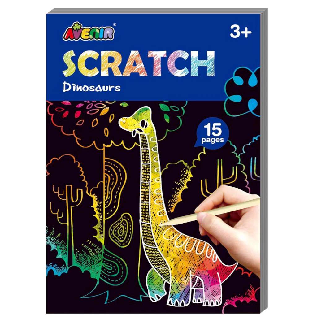 Mini Scratch Book | Dinosaurs by Avenir. Australian Art Prints and Homewares. Green Door Decor. www.greendoordecor.com.au