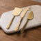 'Mira' Textured Brass Cheese Set by Inartisan. Designed in Australia, made in India. We proudly support fun and beautiful Australian designed and/or made art prints, textiles, homewares and jewellery by Aussie Creatives. www.greendoordecor.com.au