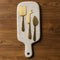 'Mira' Textured Brass Cheese Set by Inartisan. Designed in Australia, made in India. We proudly support fun and beautiful Australian designed and/or made art prints, textiles, homewares and jewellery by Aussie Creatives. www.greendoordecor.com.au
