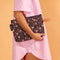 Clutch Bag | Mocha Meadow by Kollab. Australian Art Prints, Gifts, Fashion and Homewares. Green Door Decor. www.greendoordecor.com.au