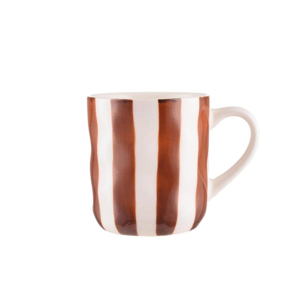 Noss Ceramic Mug | Brown Stripe by Noss & Co. Australian Art Prints, Fashion and Homewares. Green Door Decor. www.greendoordecor.com.au
