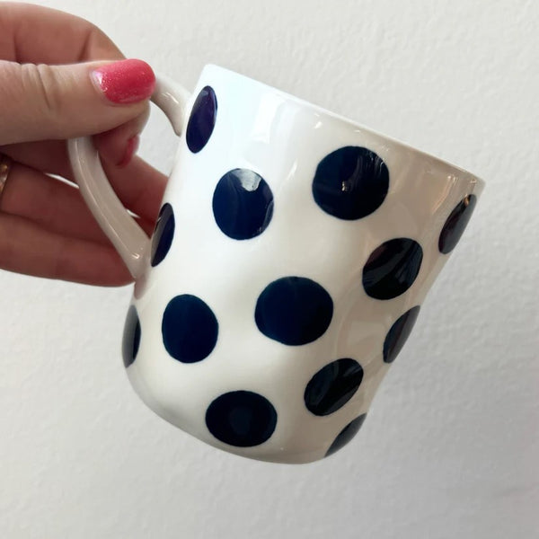 Ceramic Mug | Navy Spot by Noss Ceramics. Australian Art Prints and Homewares. Green Door Decor. www.greendoordecor.com.au