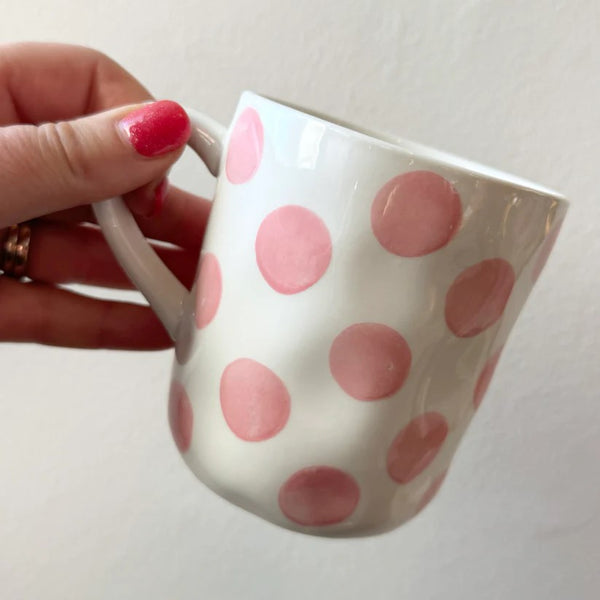 Ceramic Mug | Pink Spot by Noss Ceramics. Australian Art Prints and Homewares. Green Door Decor. www.greendoordecor.com.au