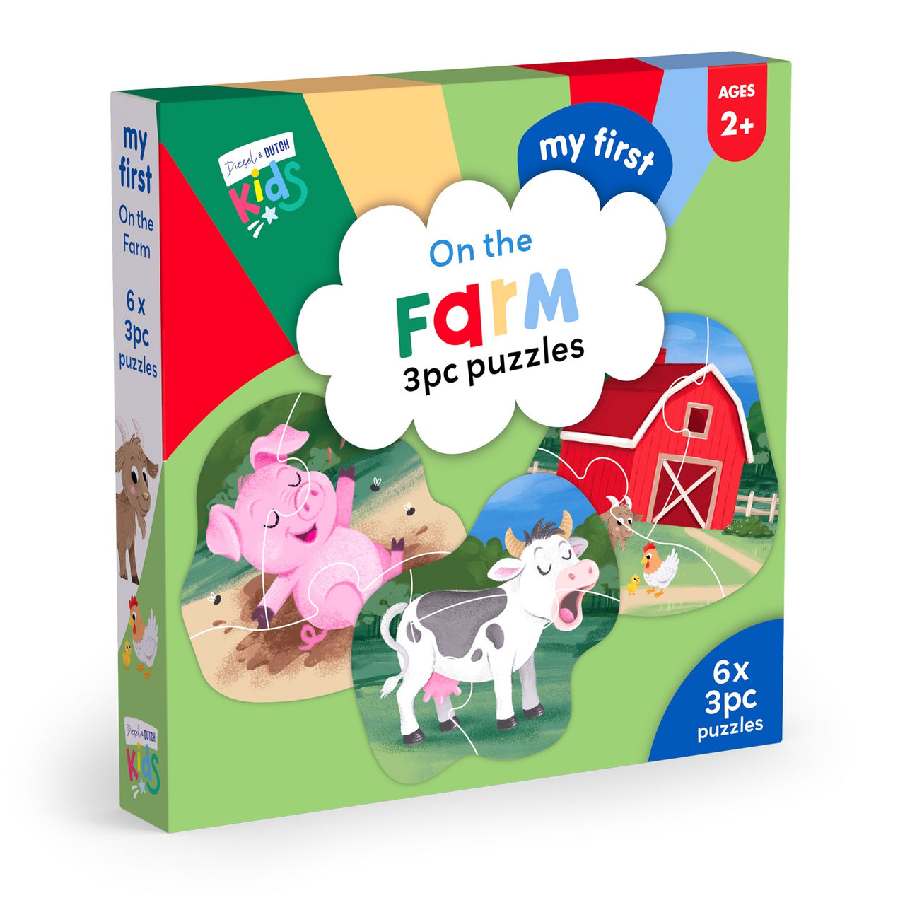 My First 3pc Puzzles | On The Farm by Diesel & Dutch. Australian Art Prints, Gifts, Fashion and Homewares. Green Door Decor. www.greendoordecor.com.au