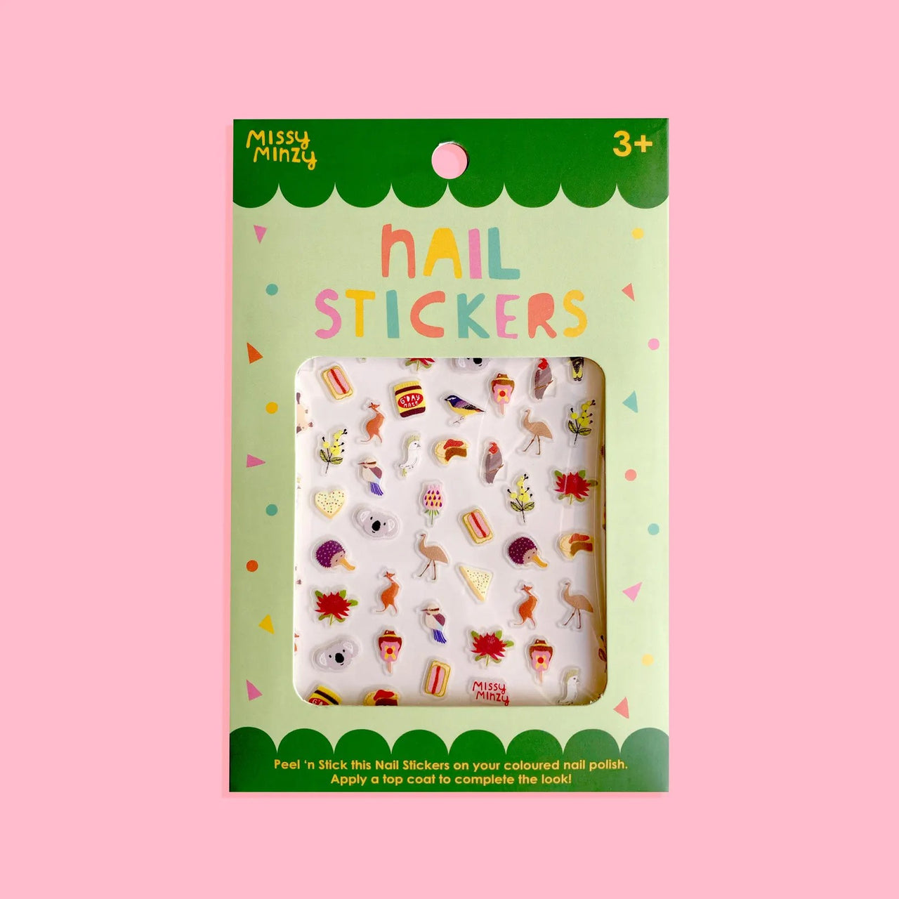 Australiana Nail Stickers | Wearable Nail Art by Missy Minzy. Australian Art Prints, Gifts, Fashion and Homewares. Green Door Decor. www.greendoordecor.com.au