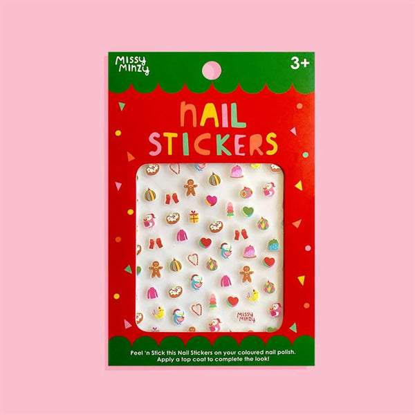 Christmas Nail Stickers | Holiday Wearable Nail Art by Missy Minzy. Australian Art Prints, Gifts, Fashion and Homewares. Green Door Decor. www.greendoordecor.com.au