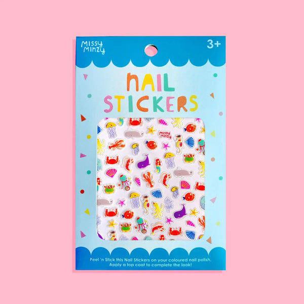 Ocean Friends Nail Stickers | Wearable Nail Art by Missy Minzy. Australian Art Prints, Gifts, Fashion and Homewares. Green Door Decor. www.greendoordecor.com.au