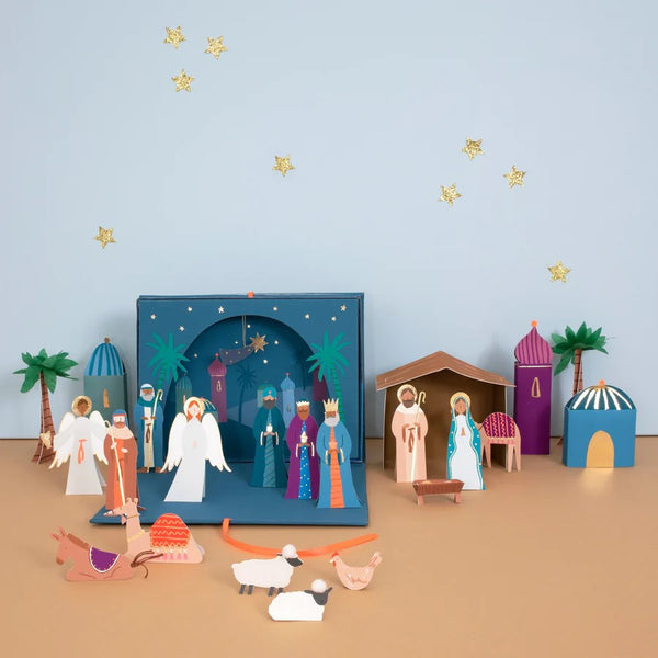 Nativity Paper Craft Advent Calendar by Meri Meri. Australian Art Prints and Homewares. Green Door Decor. www.greendoordecor.com.au