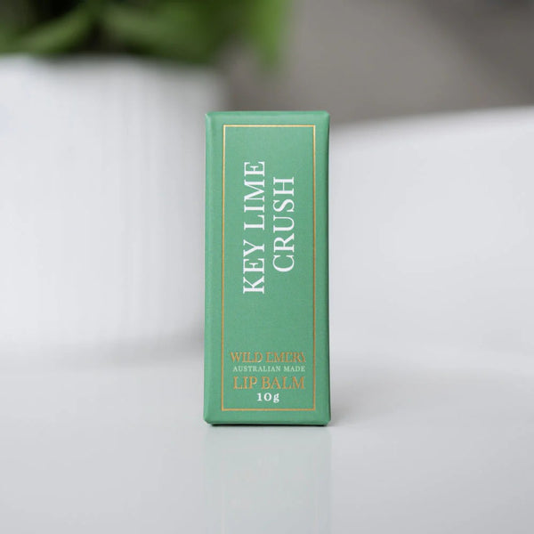 Natural Lip Balm | Key Lime Crush by Wild Emery. Australian Art Prints, Gifts, Fashion and Homewares. Green Door Decor. www.greendoordecor.com.au