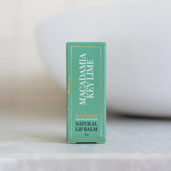 Natural Lip Balm | Macadamia Key Lime by Wild Emery. Australian Art Prints, Gifts, Fashion and Homewares. Green Door Decor. www.greendoordecor.com.au