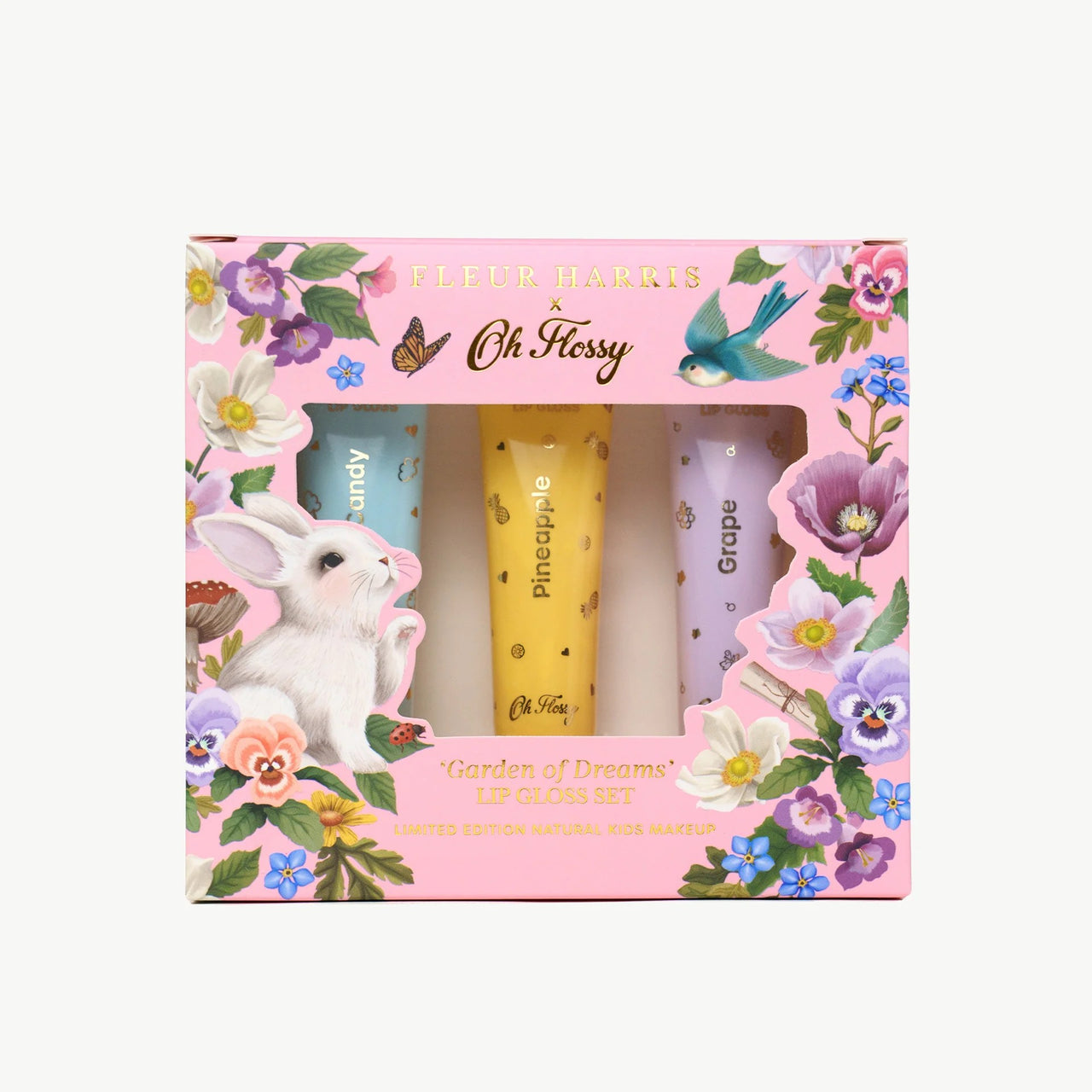 Fleur Harris X Oh Flossy | Garden of Dreams Collection | Lip Gloss Set by Oh Flossy. Australian Art Prints and Homewares. Green Door Decor. www.greendoordecor.com.au