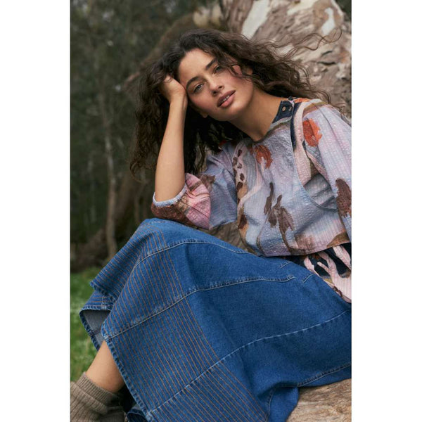 Nina Skirt | Dark Wash by Nancybird. Australian Art Prints, Fashion and Homewares. Green Door Decor. www.greendoordecor.com.au