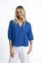 Nixie Blouse | Royal Blue by Humidity Lifestyle. Australian Art Prints and Homewares. Green Door Decor. www.greendoordecor.com.au