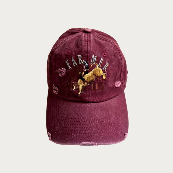 'No Bull' Distressed Cap | FAR MER. by Whitney | Whitney Spicer Art. Australian Art Prints, Fashion and Homewares. Green Door Decor. www.greendoordecor.com.au