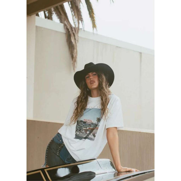 'No Vacancy' Crew Tee | FAR MER. by Whitney by Whitney Spicer Art. Australian Art Prints, Fashion and Homewares. Green Door Decor. www.greendoordecor.com.au