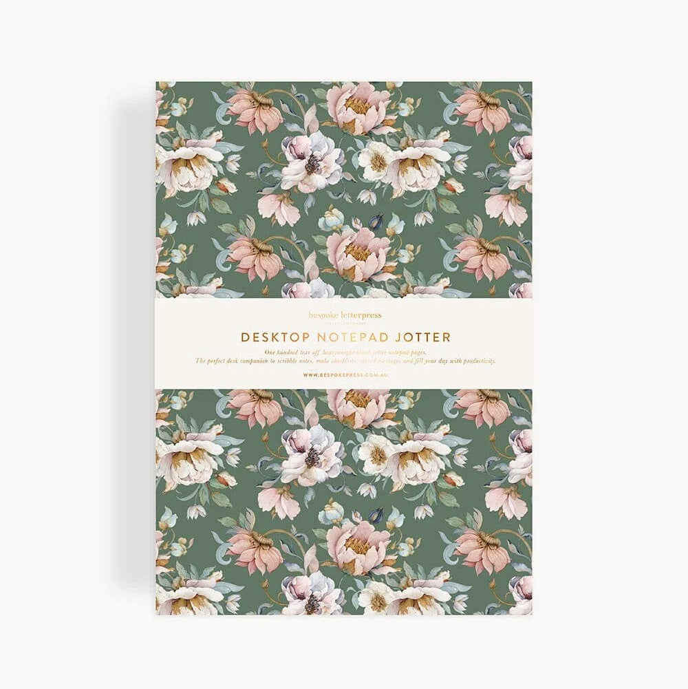 Notepad Jotter | Ashbourne Garden by Bespoke Letterpress. Australian Art Prints, Gifts, Fashion and Homewares. Green Door Decor. www.greendoordecor.com.au