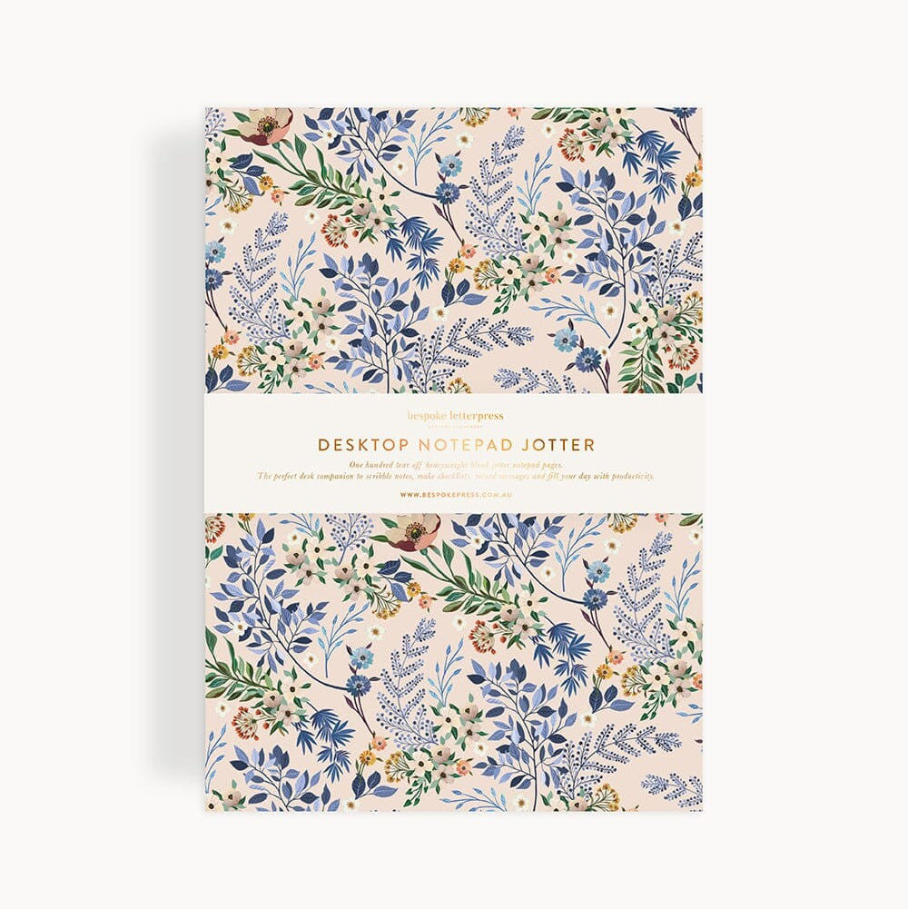 Notepad Jotter | Bluebuds by Bespoke Letterpress. Australian Art Prints and Homewares. Green Door Decor. www.greendoordecor.com.au