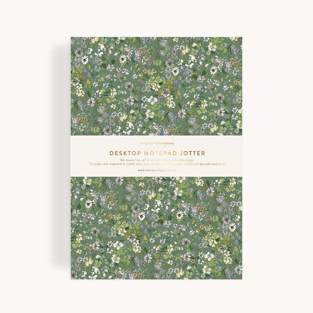 Notepad Jotter | Summer Perennial by Bespoke Letterpress. Australian Art Prints and Homewares. Green Door Decor. www.greendoordecor.com.au
