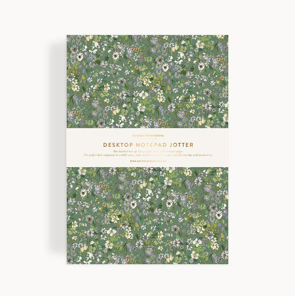 Notepad Jotter | Summer Perennial by Bespoke Letterpress. Australian Art Prints and Homewares. Green Door Decor. www.greendoordecor.com.au