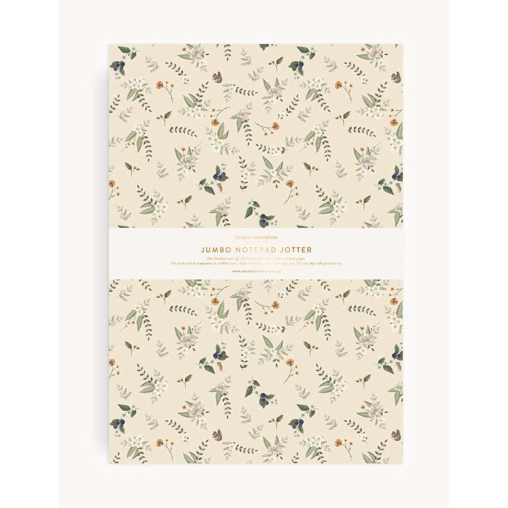 Notepad Jumbo Jotter | Button Fern by Bespoke Letterpress. Australian Art Prints and Homewares. Green Door Decor. www.greendoordecor.com.au