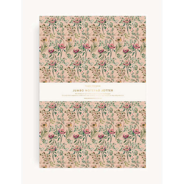 Notepad Jumbo Jotter | Dancing Poppies by Bespoke Letterpress. Australian Art Prints and Homewares. Green Door Decor. www.greendoordecor.com.au