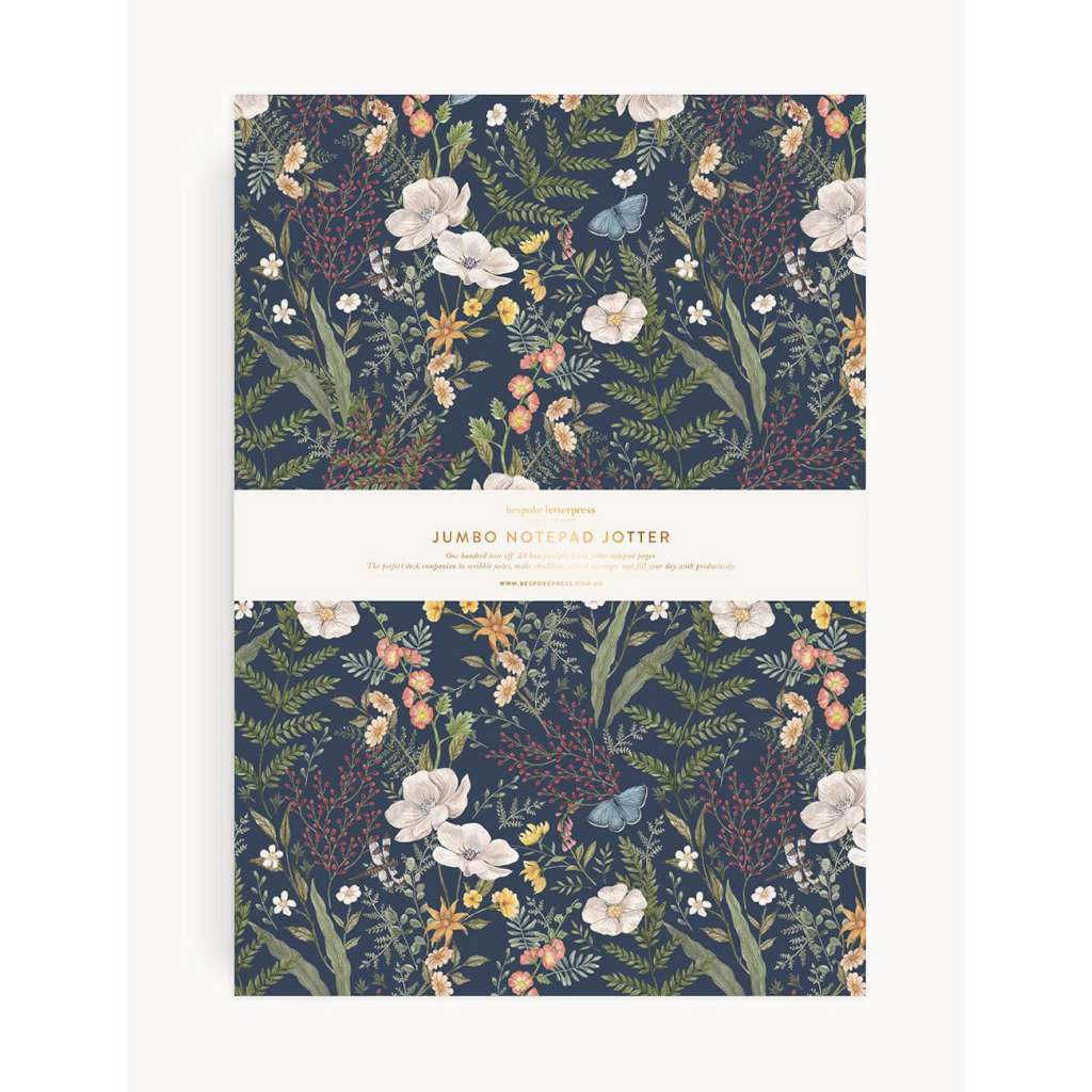 Notepad Jumbo Jotter | Dusk In Bloom by Bespoke Letterpress. Australian Art Prints and Homewares. Green Door Decor. www.greendoordecor.com.au