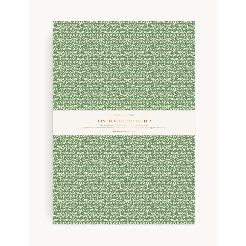 Notepad Jumbo Jotter | Finch Bramble by Bespoke Letterpress. Australian Art Prints and Homewares. Green Door Decor. www.greendoordecor.com.au