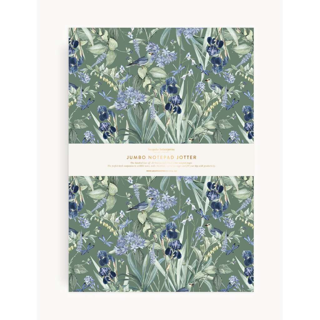 Notepad Jumbo Jotter | Indigo Haven by Bespoke Letterpress. Australian Art Prints and Homewares. Green Door Decor. www.greendoordecor.com.au
