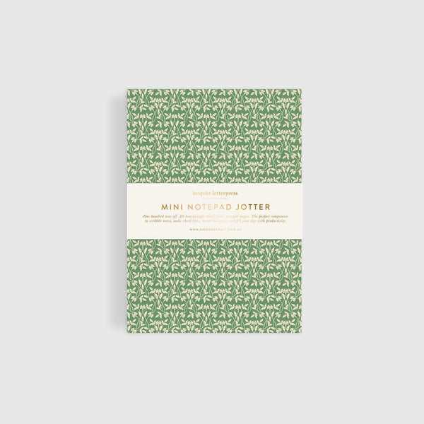 Notepad Mini Jotter | Finch Bramble by Bespoke Letterpress. Australian Art Prints and Homewares. Green Door Decor. www.greendoordecor.com.au