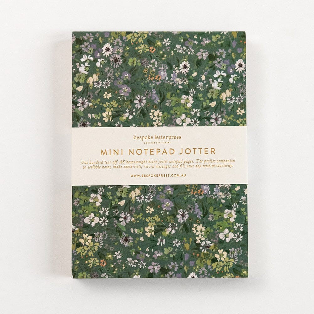 Notepad Mini Jotter | Summer Perennials by Bespoke Letterpress. Australian Art Prints and Homewares. Green Door Decor. www.greendoordecor.com.au