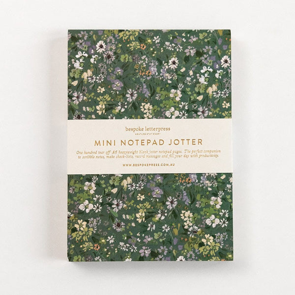 Notepad Mini Jotter | Summer Perennials by Bespoke Letterpress. Australian Art Prints and Homewares. Green Door Decor. www.greendoordecor.com.au