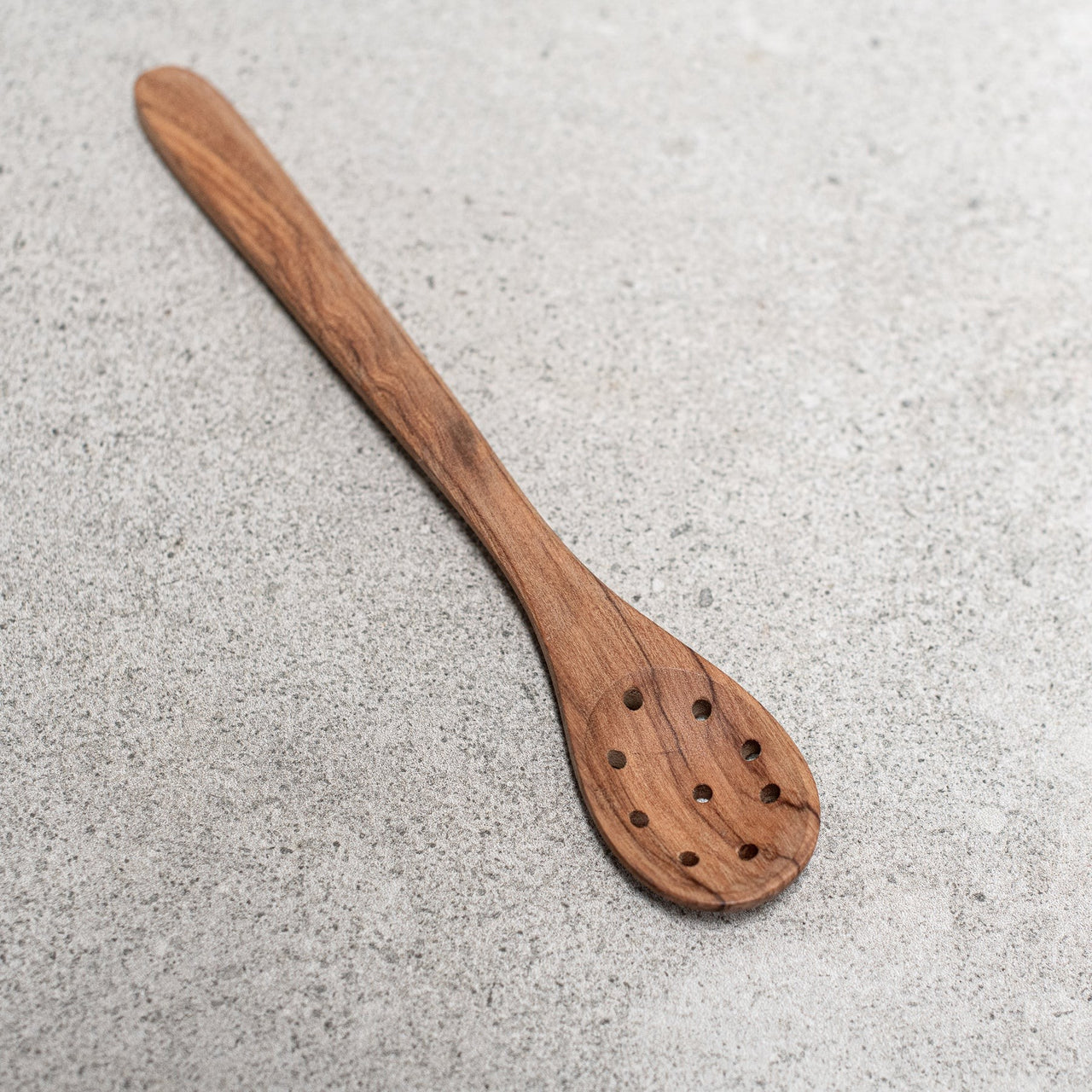 Olive Wood Holed Spoon by Heaven in Earth. Australian Art Prints, Fashion and Homewares. Green Door Decor. www.greendoordecor.com.au
