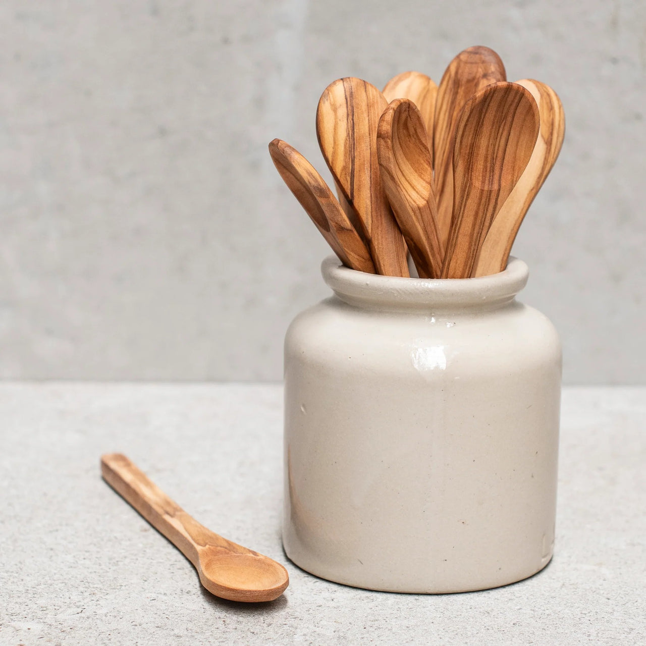 Olive Wood Mustard Spoon by Heaven in Earth. Australian Art Prints, Fashion and Homewares. Green Door Decor. www.greendoordecor.com.au