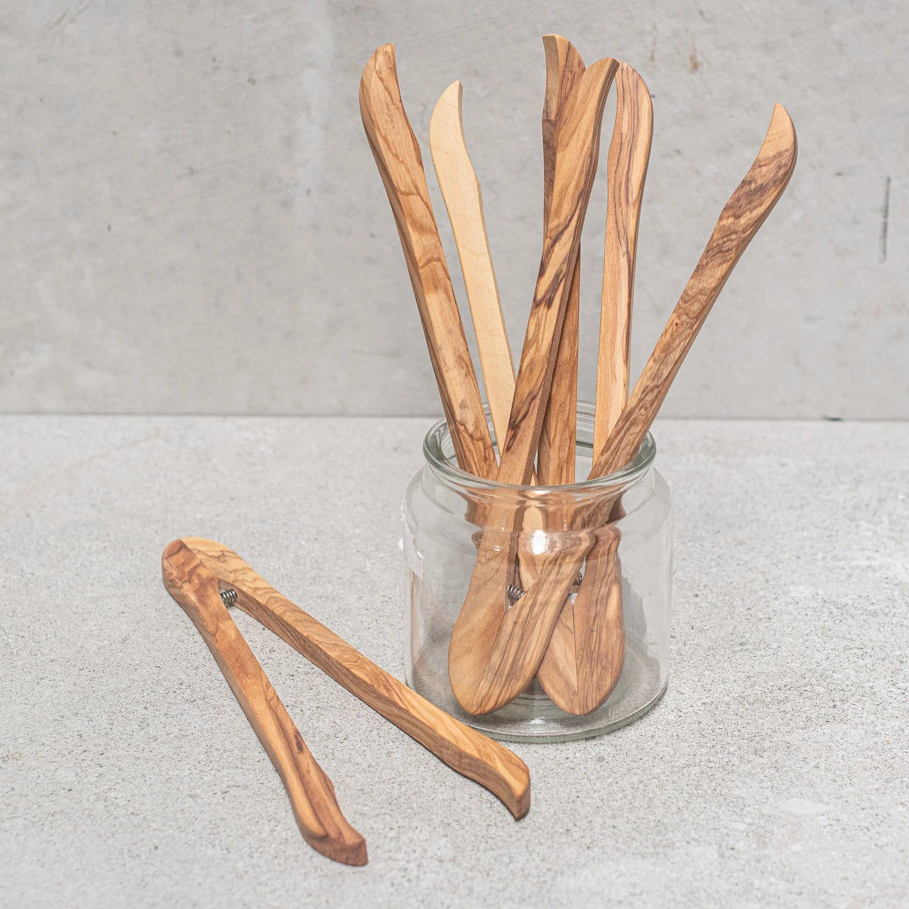 Olive Wood Serving Tongs by Heaven in Earth. Australian Art Prints, Gifts, Fashion and Homewares. Green Door Decor. www.greendoordecor.com.au