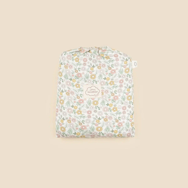 Organic Cotton Baby Swaddle Wrap | Daisies by Lummi in Colour. Australian Art Prints, Gifts, Fashion and Homewares. Green Door Decor. www.greendoordecor.com.au