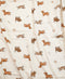 Organic Cotton Cot Sheet | Dachshund Dog by Lummi in Colour. Australian Art Prints, Gifts, Fashion and Homewares. Green Door Decor. www.greendoordecor.com.au