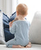 Organic Cotton Zip Growsuit | Blue Stripes by Lummi in Colour. Australian Art Prints, Gifts, Fashion and Homewares. Green Door Decor. www.greendoordecor.com.au