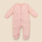 Organic Cotton Zip Growsuit | Heather Pink by Lummi in Colour. Australian Art Prints, Gifts, Fashion and Homewares. Green Door Decor. www.greendoordecor.com.au