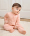 Organic Cotton Zip Growsuit | Heather Pink by Lummi in Colour. Australian Art Prints, Gifts, Fashion and Homewares. Green Door Decor. www.greendoordecor.com.au