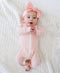 Organic Cotton Zip Growsuit | Pink Stripes by Lummi in Colour. Australian Art Prints, Gifts, Fashion and Homewares. Green Door Decor. www.greendoordecor.com.au