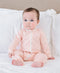 Organic Cotton Zip Growsuit | Pink Stripes by Lummi in Colour. Australian Art Prints, Gifts, Fashion and Homewares. Green Door Decor. www.greendoordecor.com.au