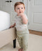 Organic Cotton Leggings | Heather Sage Green by Lummi in Colour. Australian Art Prints, Gifts, Fashion and Homewares. Green Door Decor. www.greendoordecor.com.au