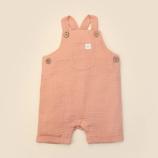 Organic Cotton Muslin Overall Romper | Clay by Lummi in Colour. Australian Art Prints, Gifts, Fashion and Homewares. Green Door Decor. www.greendoordecor.com.au