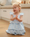 Organic Cotton Muslin Tiered Dress | Daisy Blue by Lummi in Colour. Australian Art Prints, Gifts, Fashion and Homewares. Green Door Decor. www.greendoordecor.com.au