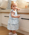 Organic Cotton Muslin Tiered Dress | Daisy Blue by Lummi in Colour. Australian Art Prints, Gifts, Fashion and Homewares. Green Door Decor. www.greendoordecor.com.au