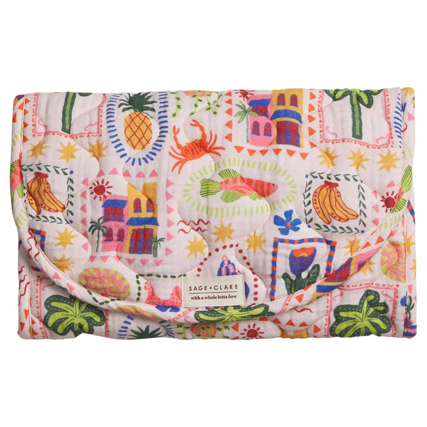 'Ottilie' Change Mat by Sage and Clare. Australian Art Prints and Homewares. Green Door Decor. www.greendoordecor.com.au