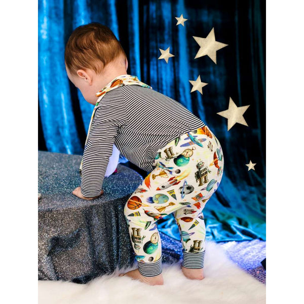 Outer  Space | Champ Legging - Cloud White by Fleur Harris. Australian Art Prints, Gifts, Fashion and Homewares. Green Door Decor. www.greendoordecor.com.au