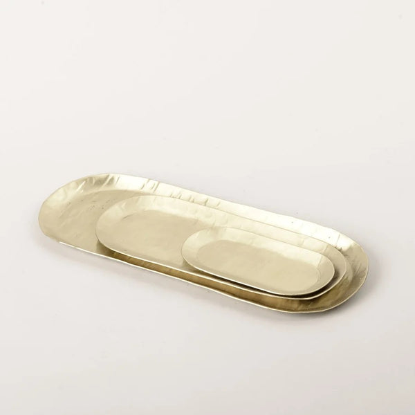 Oval Brass Hammered Tray | Various Sizes by New Direction Imports. Australian Art Prints, Gifts, Fashion and Homewares. Green Door Decor. www.greendoordecor.com.au