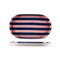 Noss Oval Platter | Pink & Navy Stripes by Noss & Co. Australian Art Prints, Fashion and Homewares. Green Door Decor. www.greendoordecor.com.au